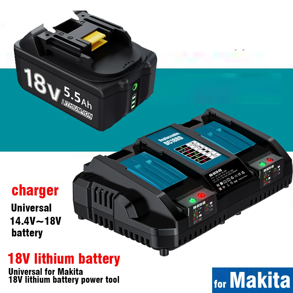 

18V battery for makita bl1850B li-ion 18v 5.5Ah BL1840B BL1860 BL1890 BL1815 BL1830 BL1835 Cordless Drills Batteries LXT 400