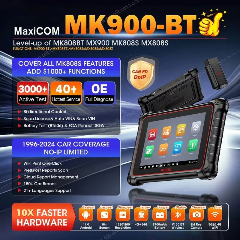 Фото Диагностический сканер для автомобилей MK900 BT (MK808, MK900BT, MK808BT, Altar MK 808, 900, MK900-BT) – полная диагностика всех систем OBD2 №4
