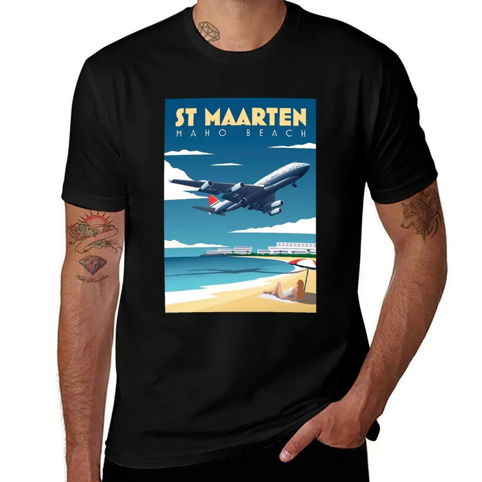 Maho Beach T-Shirt Блузка митные тяжелые футболки для мужчин