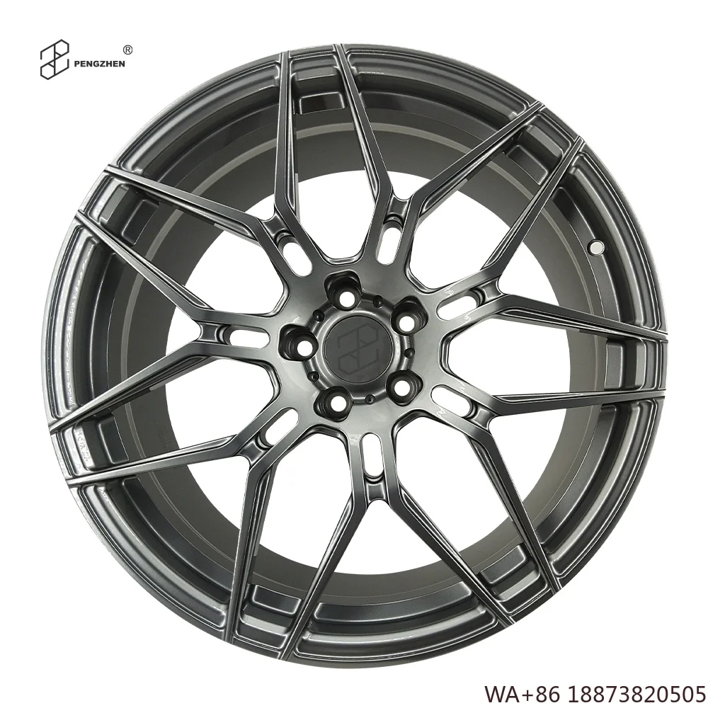 Фото Кованые диски Custom Matte Black Y Staggered 7 Double Spokes 5x120 с глянцевым покрытием, 21 дюйм, для BMW №1