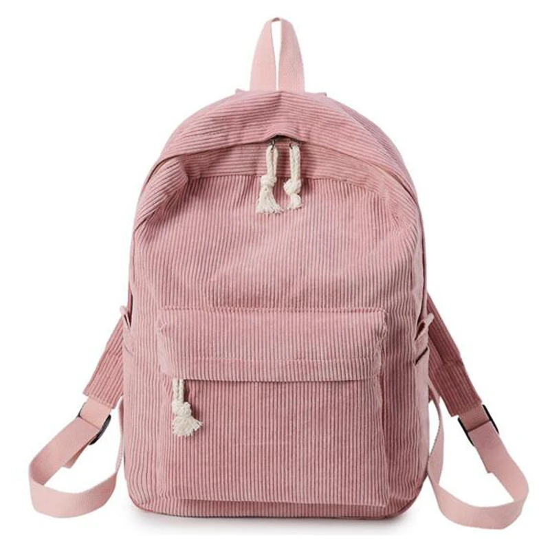 

Women Backpack Corduroy Design School Backpacks For Teenage Girls School Bag Striped Rucksack Travel Bags Soulder Bag Mochila