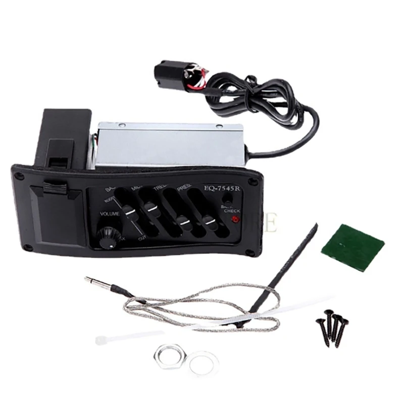 Гитарные 4-полосные эквалайзеры предусилителя тюнер усилителя пьезо-гитарные