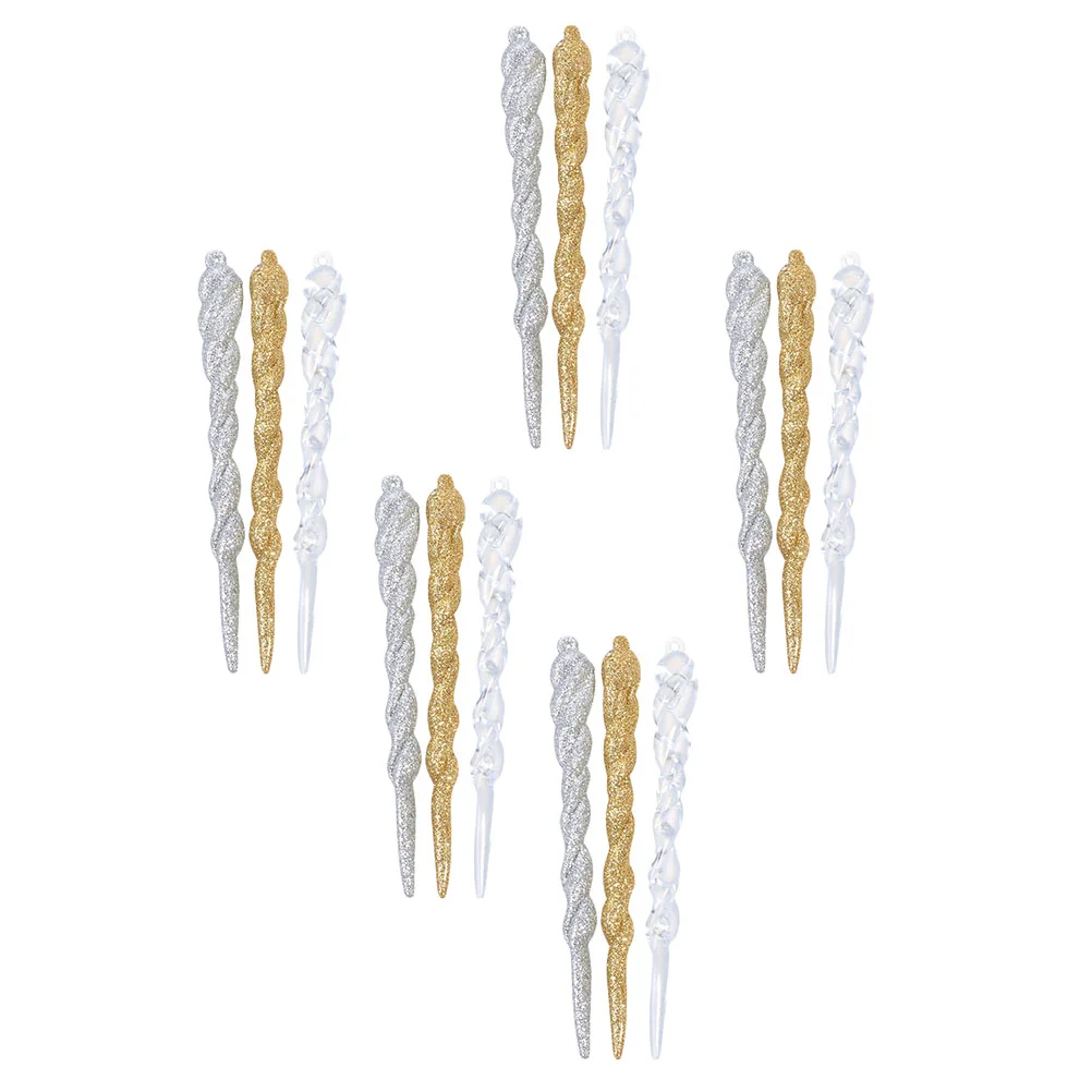 

Christmas Tree Icicles Decorationacrylic Clear Pendant Crystal Set Pendants Icicle Decorations Holiday Winter Hanging Ornaments