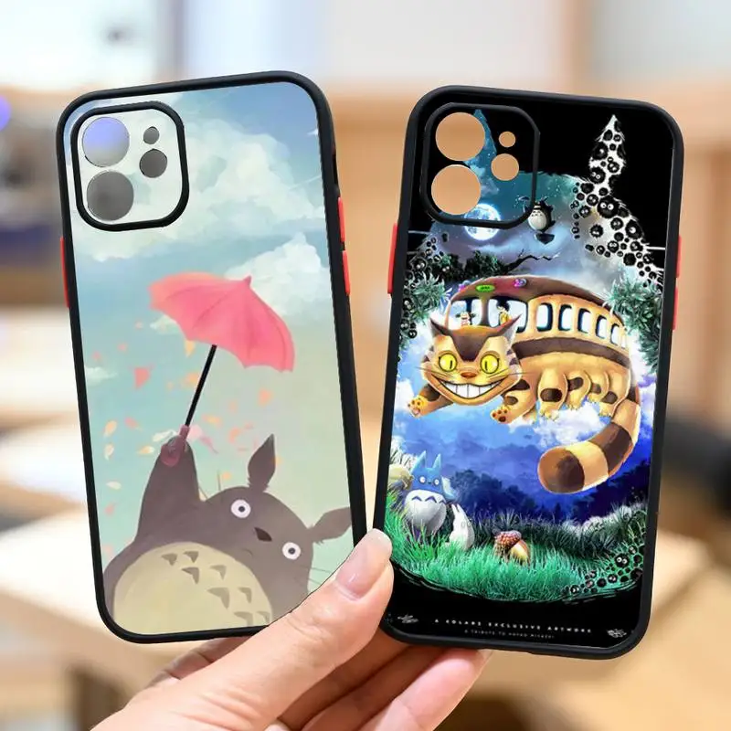 

My Neighbor Totoro Anime Phone Case IPhone 12 11 13 14 Pro Max X XR XS SE2020 7 8 Plus Hard Shockproof Cover Case