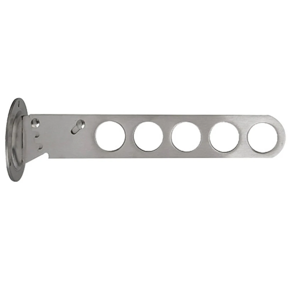 

Wall Mounted Clothes Hanger Rack, Sturdy Stainless Steel, Holds Multiple Hangers, Space Saving and Practical Design