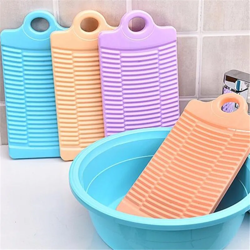 

Hangable Plastic Laundry Board Fixed Anti-Skid Thick Washboard Clothes Cleaning Tools Bathroom Accessories