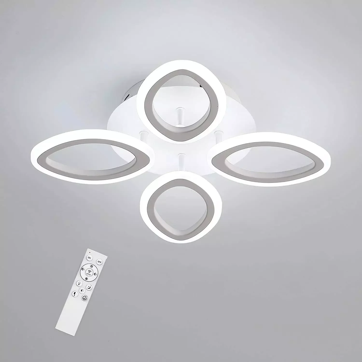 

Modern LED ceiling lamp creative flower shaped adjustable remote control ceiling lights bedroom living room dining room
