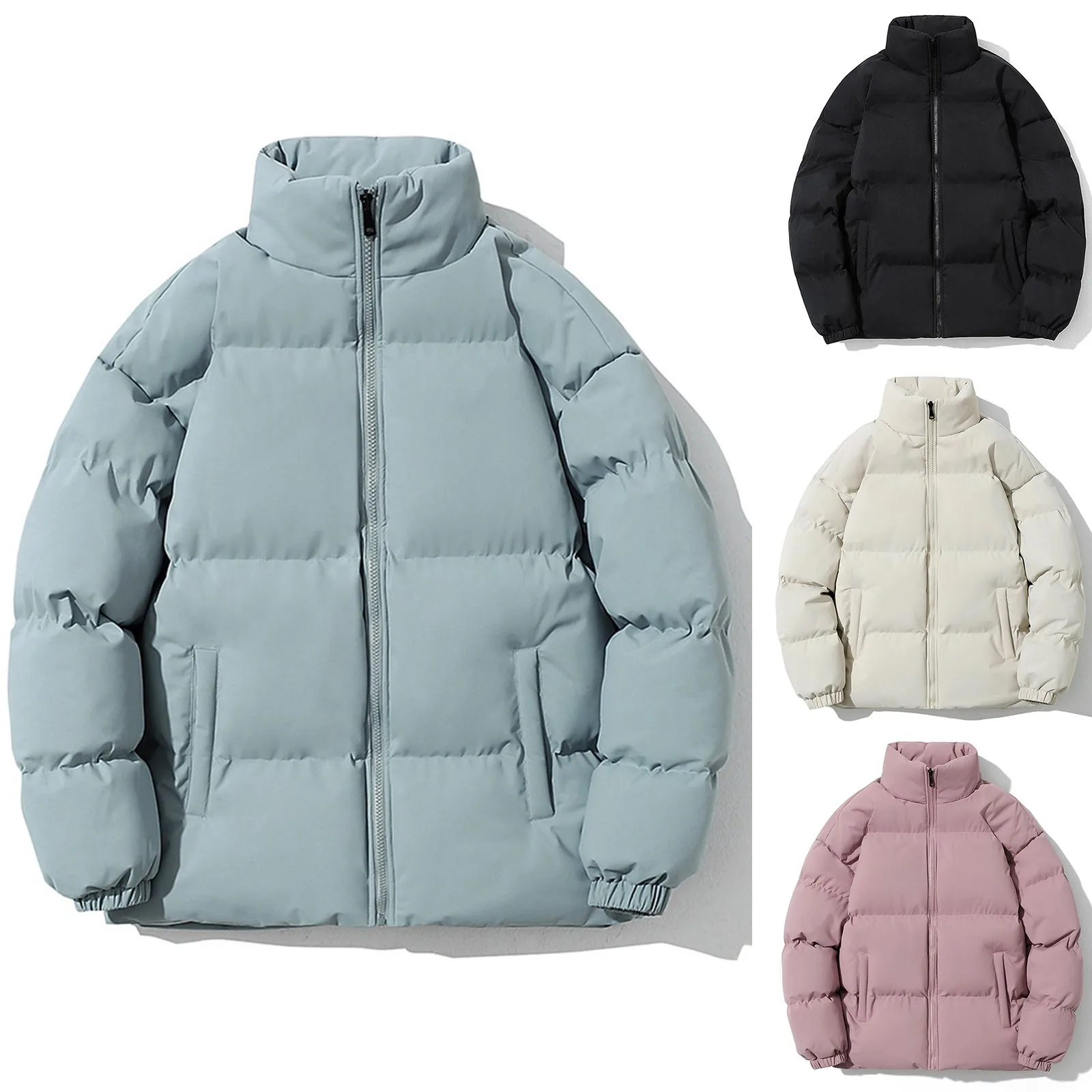 

2022 Cotton Jacket New Stand Up Collar Women Winter Warm Coat Jacket Outwear Ladies Cardigan Coat Ladies Long Wool Coat Big Tall