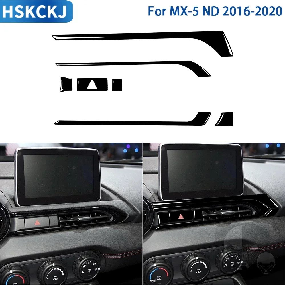 Для Mazd MX-5 ND 2016 2017 2018 2019 2020 аксессуары для салона автомобиля черный пластиковый