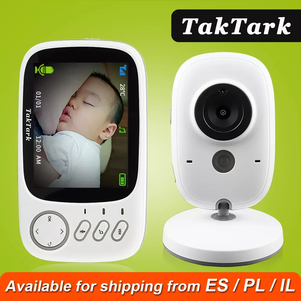 

3.2 inch Wireless Video Color Baby Monitor High Resolution Baby Nanny Security Camera Night Vision Temperature Monitoring