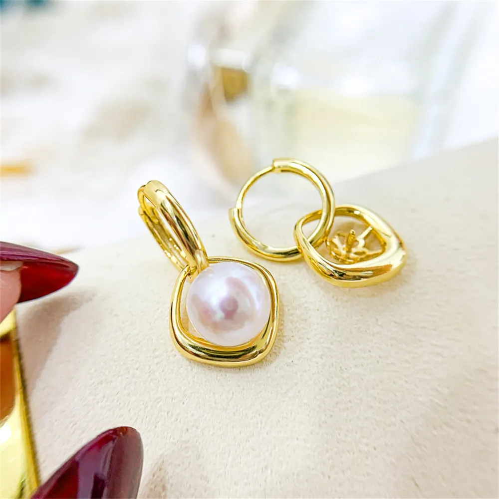 

Серьги-гвоздики из серебра 925 пробы с жемчугом, 8-9 мм