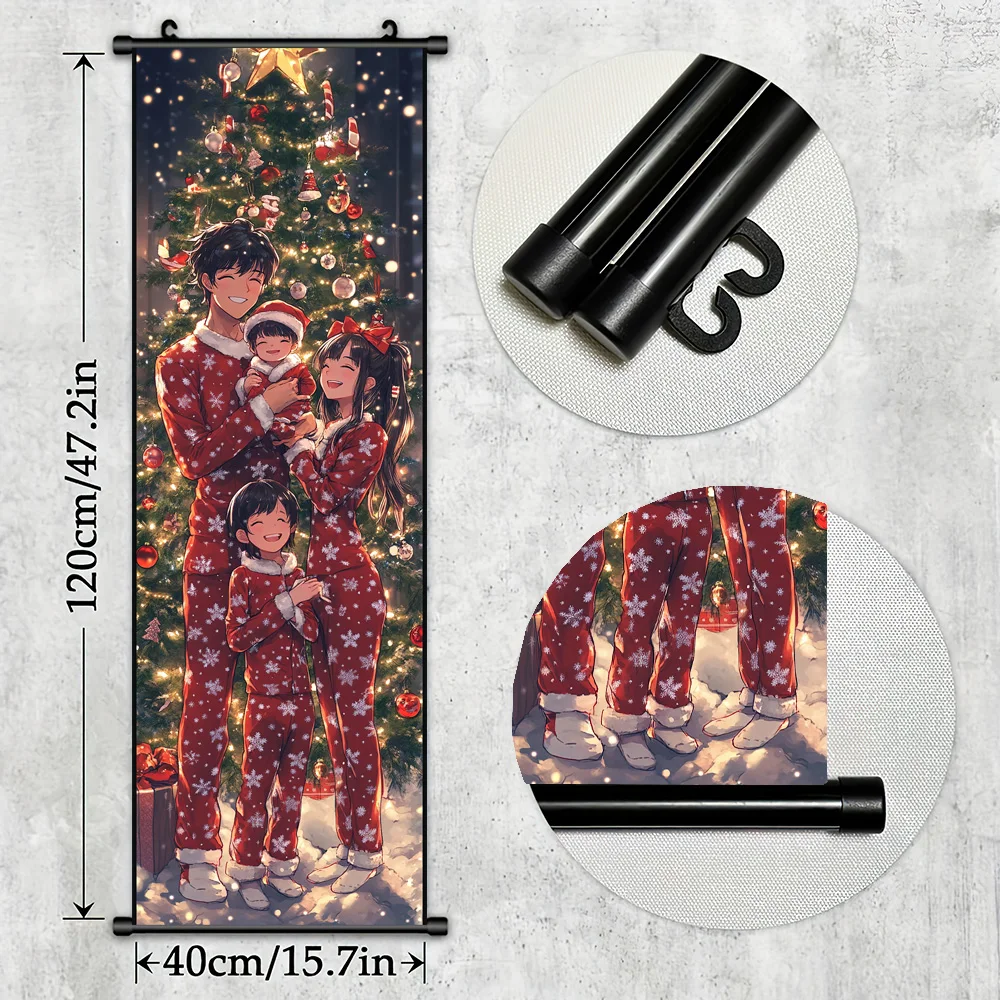 Семейная одежда в одинаковых рождественских пижам и улыбающихся рождественской