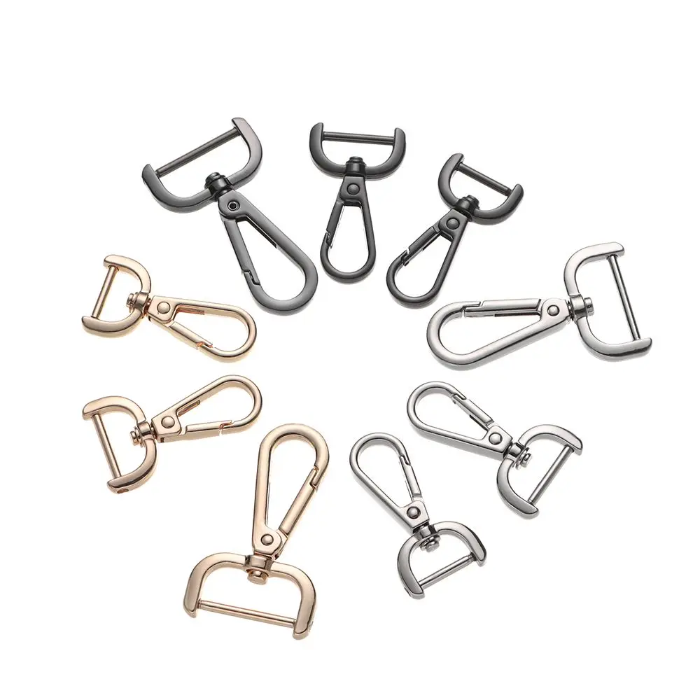 

Split Ring Bag Part Accessories Leather Craft Lobster Clasp Detachable Snap Hook Screw Buckle Bags Strap Buckles
