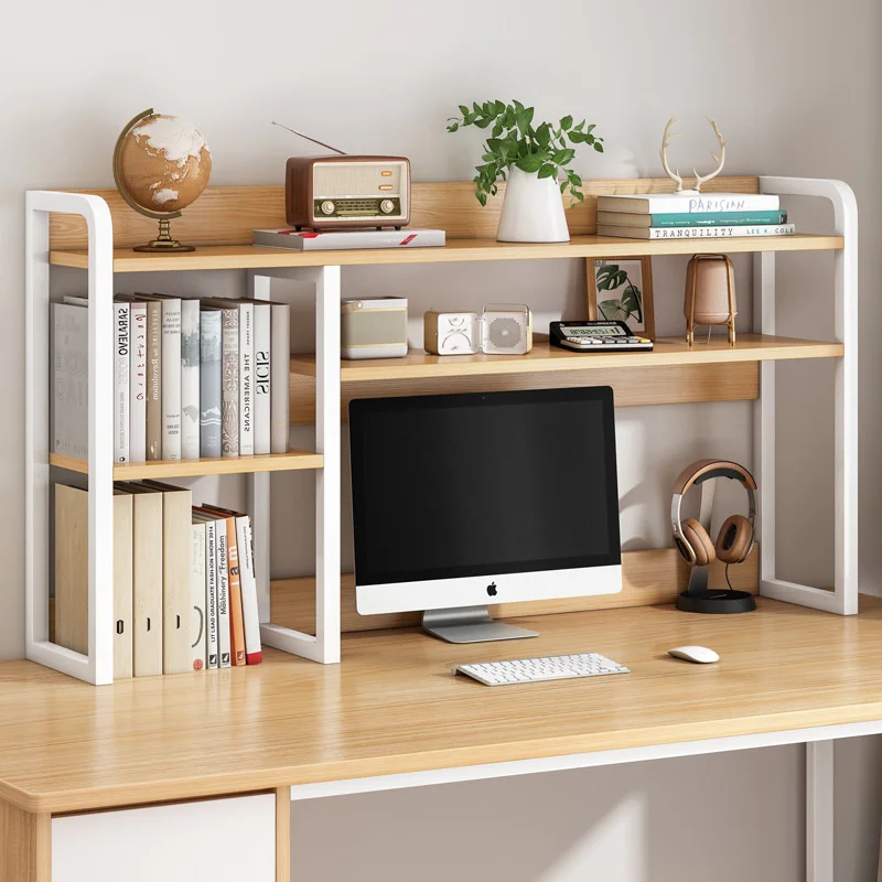 

Multi-layer Desktop Storage Shelves Simple Dormitory Student Library Storage Cabinet Heightened Bold Computer Book Shelves