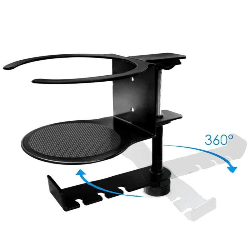 

2 In 1 Gaming Headset Stand Headphone Earphones Holder Wall Hook Hanger Mount Under Desk Drink Cup Rack Clamp Display