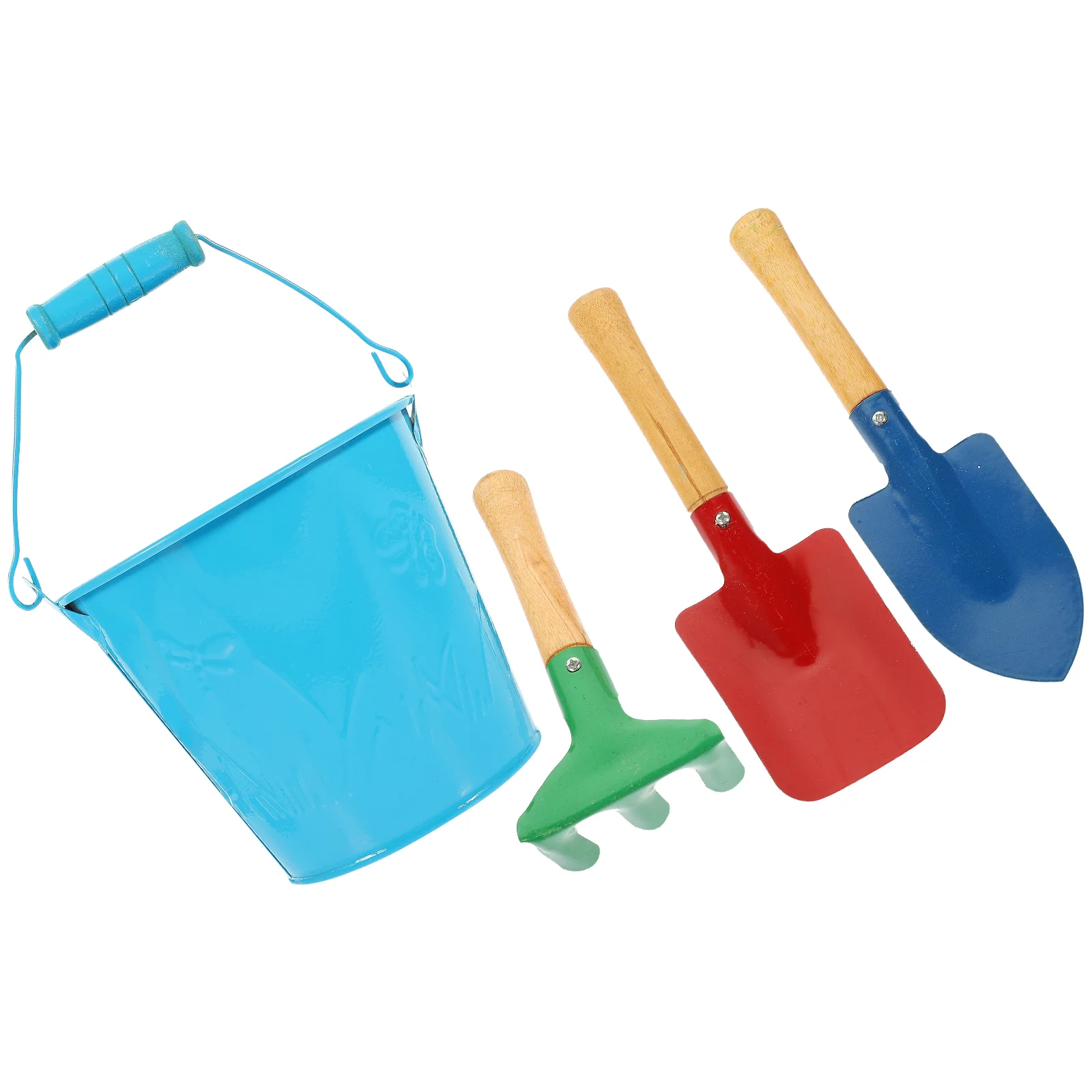 

Summer Toys Kids Gardening Children Sand Plaything Beach Bucket Kit Tool Iron