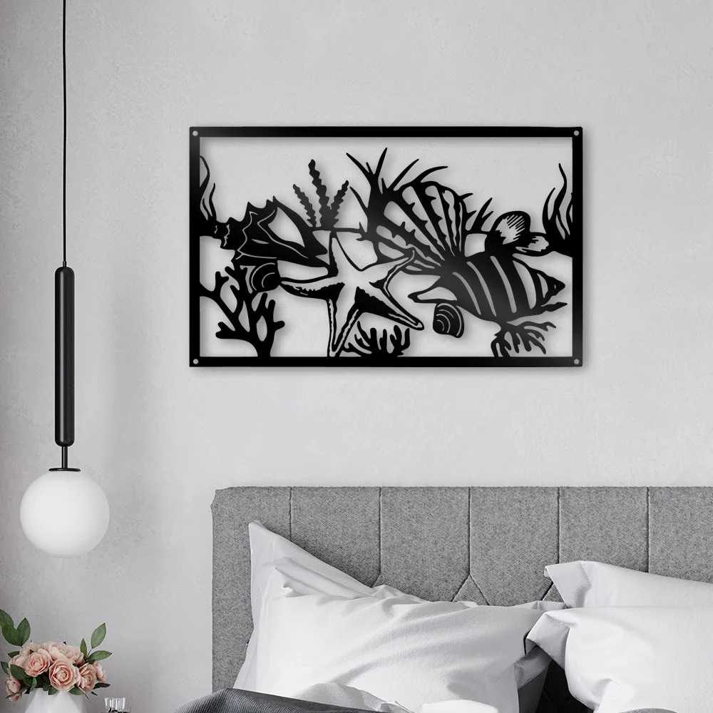 Черная Металлическая Настенная Табличка Для Подводной Лодки С 3D Вырезом В