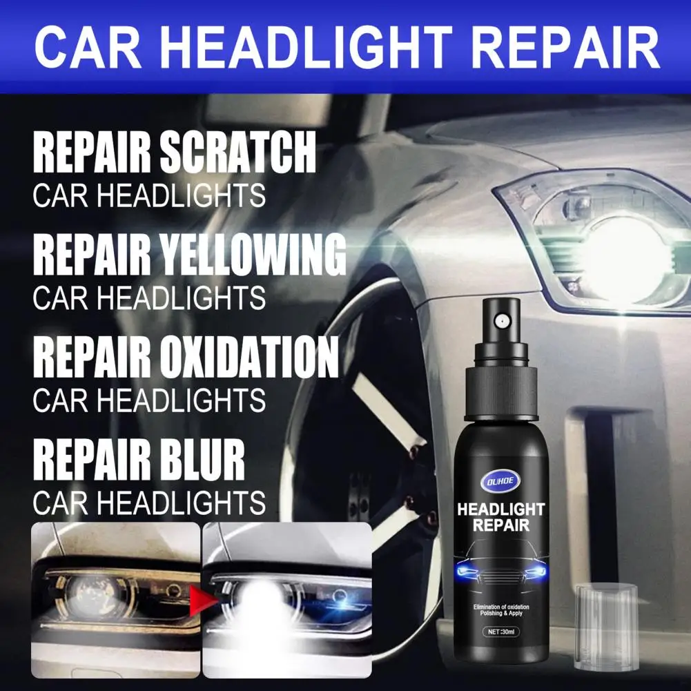 

Anti-corrosion Efficient Car Headlight Polishing Agent Long-lasting Headlight Scratch Spray Quickly Remove for Car