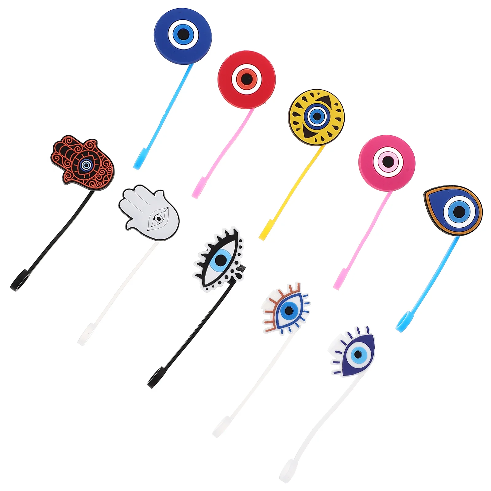 

Evil Eye Shape Straw Covers Daily Use Straw End Plugs Straw Caps Straw End Protectors (Mixed Style)