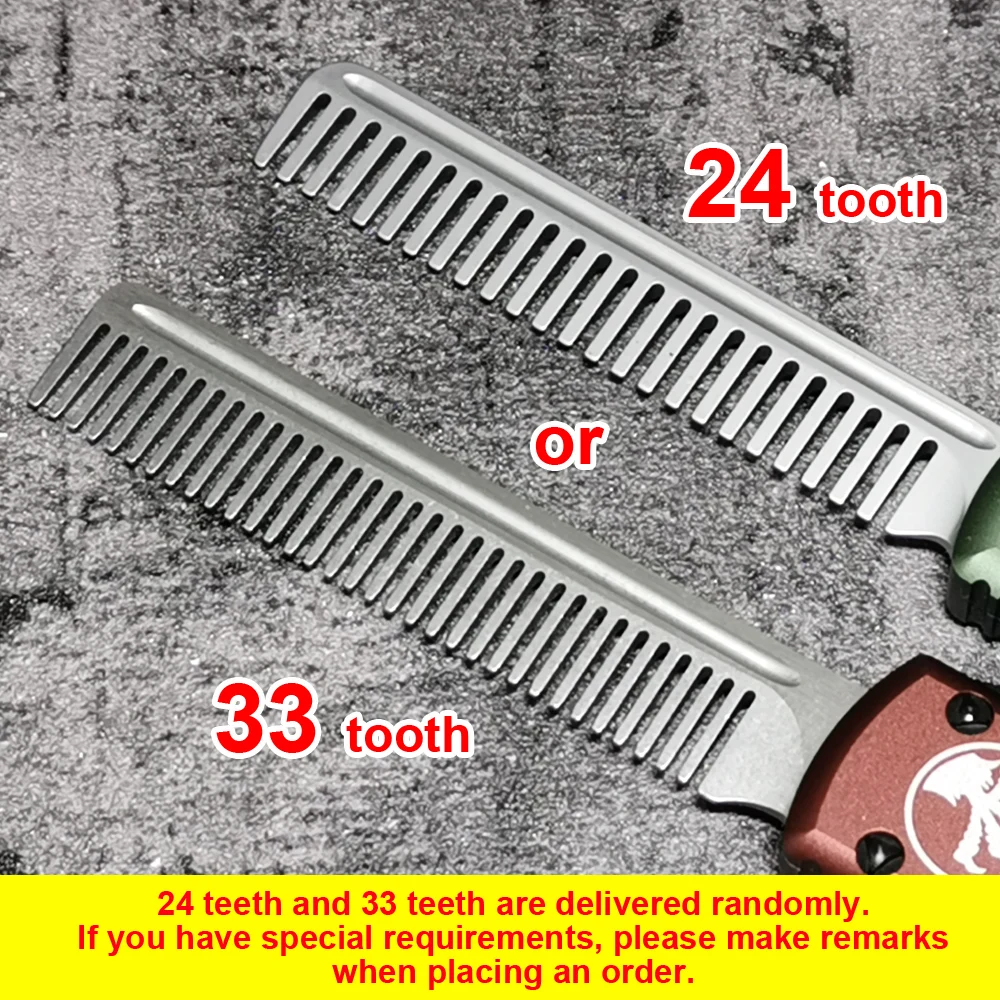 New Products Automatic Telescoping Technology Stainless Steel Aviation Aluminum Handle Metal Straight Jump Tactical Comb EDC A51 images - 6