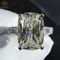 wuiha real 925 sterling silver crushed ice oval 6ct vvs synthetic diamond wedding engagement ring for women gift drop shipping