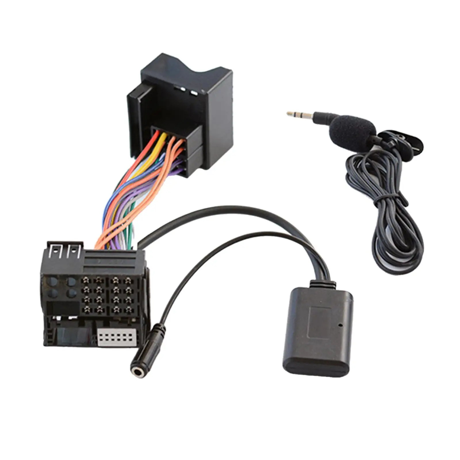 

V5.0 Radio Module Aux Receiver Audio Cable Converter Plug with 1x Microphone Fit for RCD510 RCD210