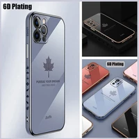 maple leaf plating phone cases for infinix note 11s 10 8i smart 4c 4 5 pro hot 8 9 note11s play soft silicone case cover coque