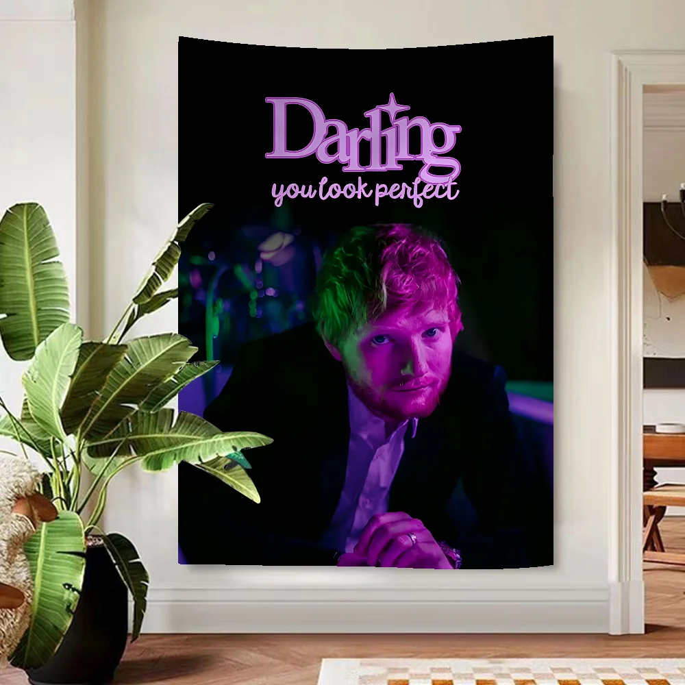 Singer E-Ed S-Sheeran DIY Настенный гобелен Хиппи Цветочные настенные ковры Декор в