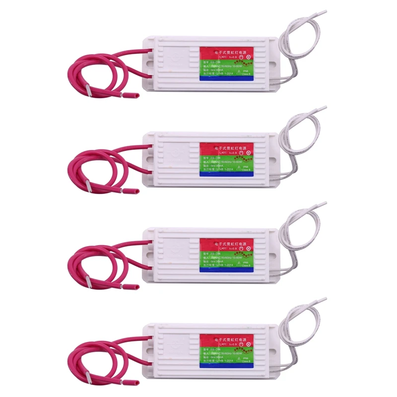 

4Pc Hb-Co6 Neon Electronic Transformer Waterproof Neon Power Supply Rectifier 6Kv 60W 30Ma