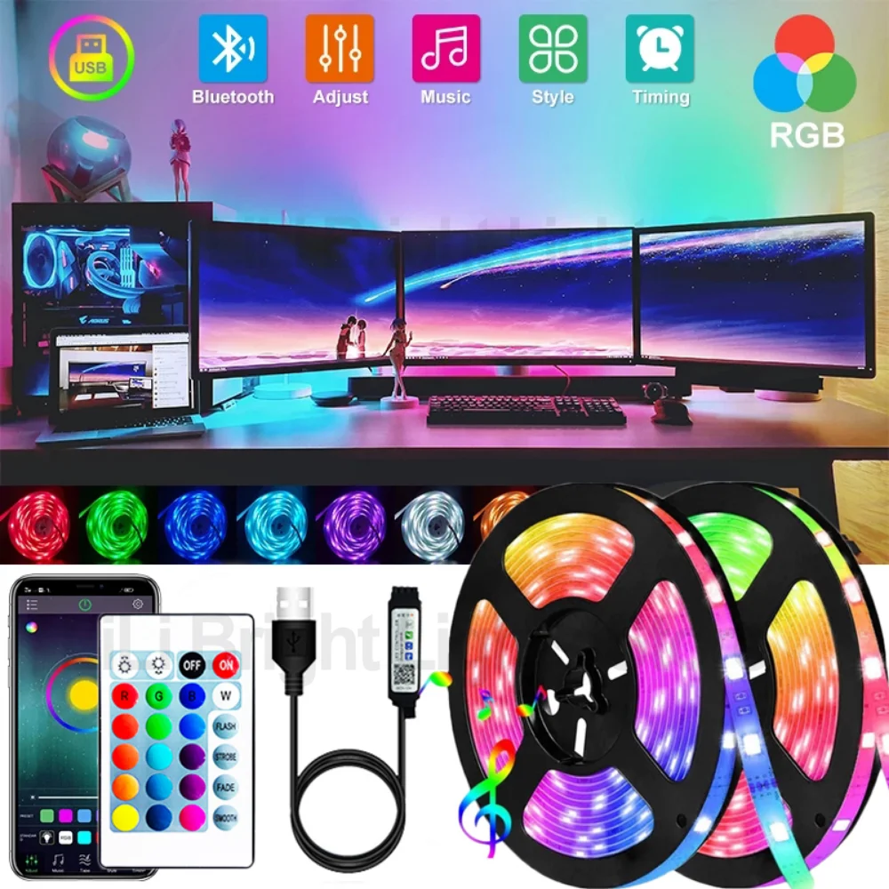 

Rgb-Лента светодиодная с поддержкой Bluetooth, 5 в пост. Тока