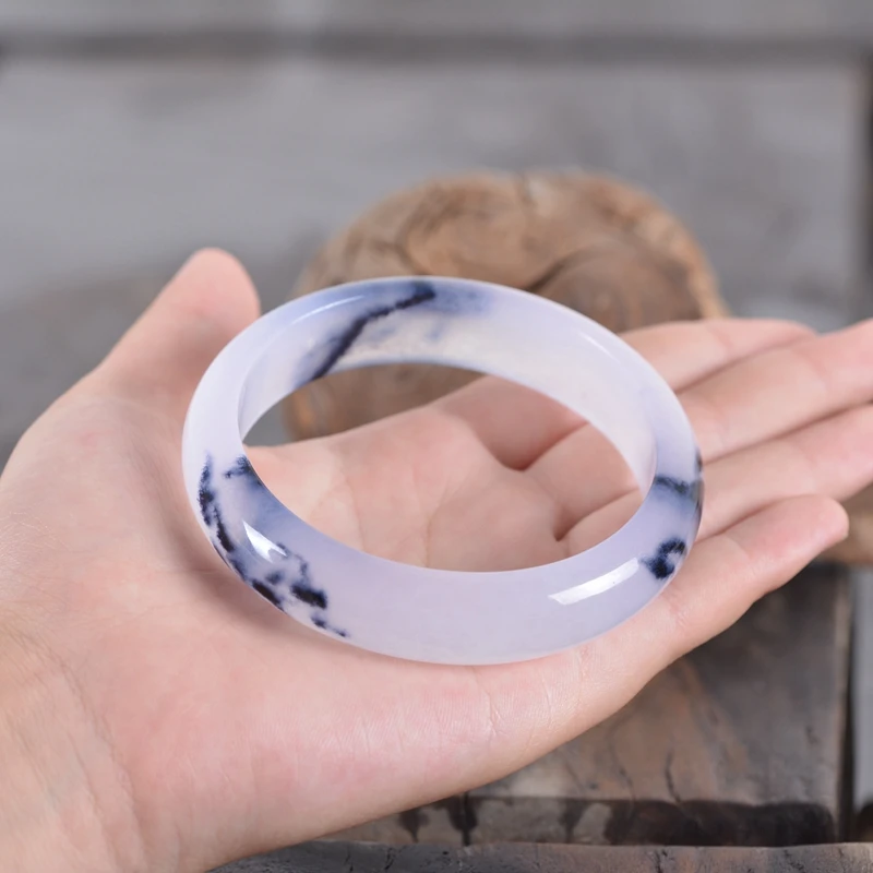 

Natural High Quality Jade Bracelet Original Ecological Pattern Real Jewelry Jadeite Bangles