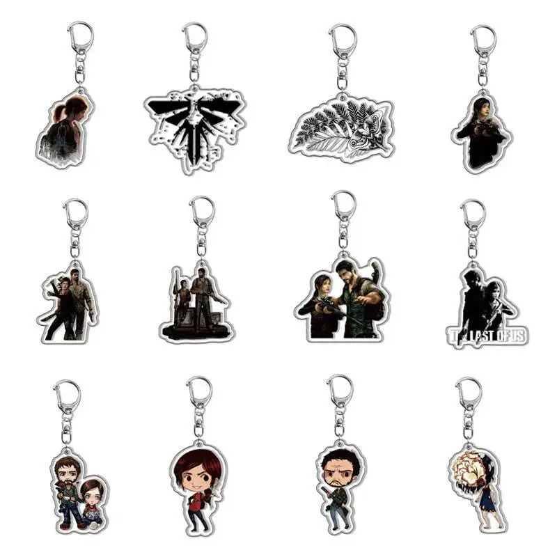 

20pcs Game The Last of Us Part 2 Acrylic Keychains Ellie Rocket Spaceship Firefly Logo Pendant Keychain for Fans Cosplay Gift