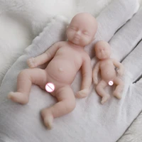 4inch boy micro preemie full body silicone baby doll cute soft lifelike mini reborn doll surprice children anti stress
