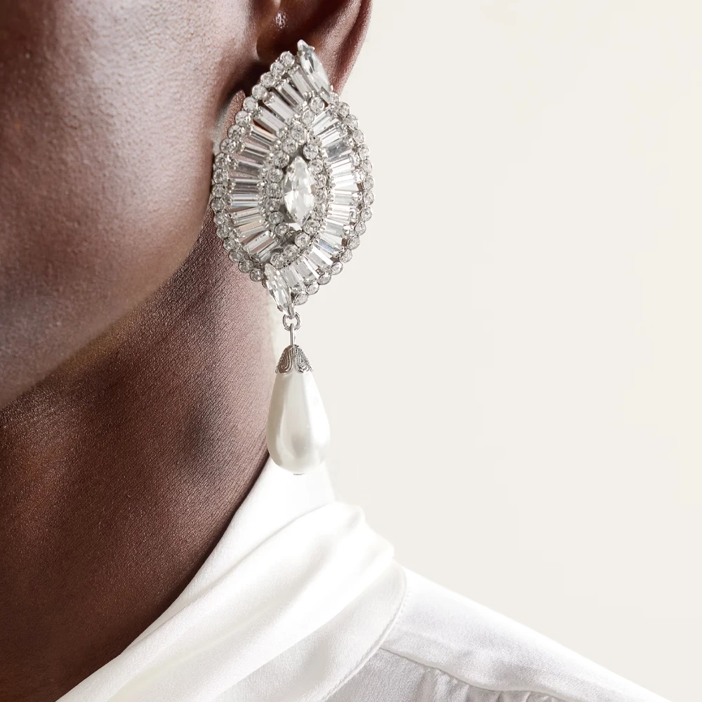 Модные геометрические серьги-клипсы Stonefans аксессуары для ушей без пирсинга