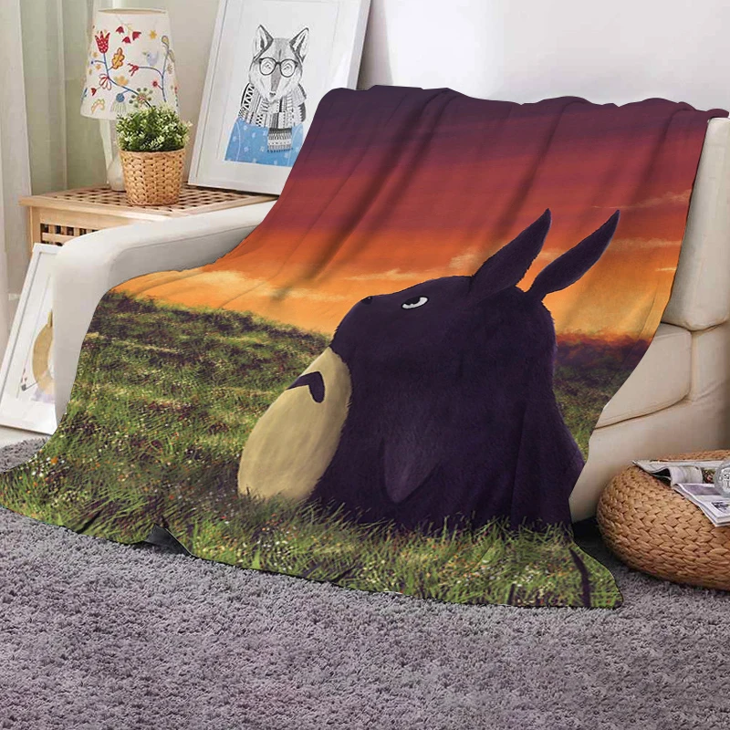

Одеяло TOTORO в скандинавском стиле, декоративное покрывало для кровати, дивана, домашний декор в стиле бохо, украшение для спальни, флисовое покрывало для сна
