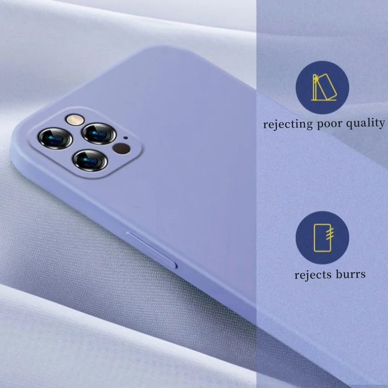 Чехол для телефона из жидкого силикона iPhone 14ProMax чистый цвет прямой край iphone14