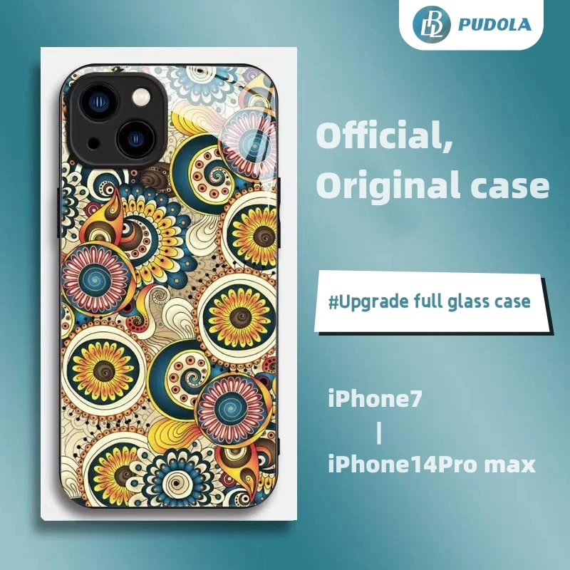 

PUDOLA Totem art Fashion phone Cases For iPhone 14 Plus 13 12 iPhone 11 Pro Max Xs Xr 7 8 Soft Silicone Cover fitted Case