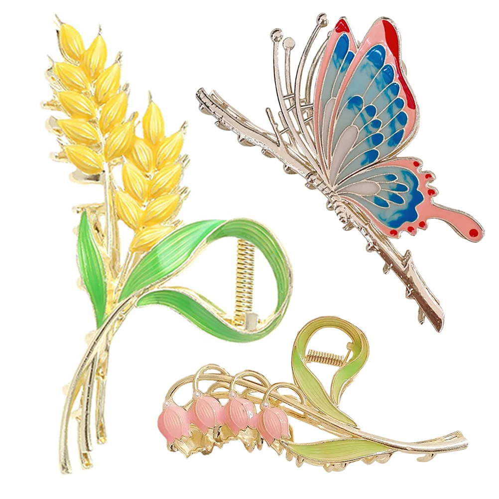 

3pcs Women Girls Hair Accessory Female Hair Clip Women Hair Accessory Hair Claw Clip Hair Decoration Women Hair Jaw Clamp