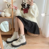 2022 new short boots thick sole women modern boots comfortable casual shoes ladies hook loop woman autumn fashion shoes