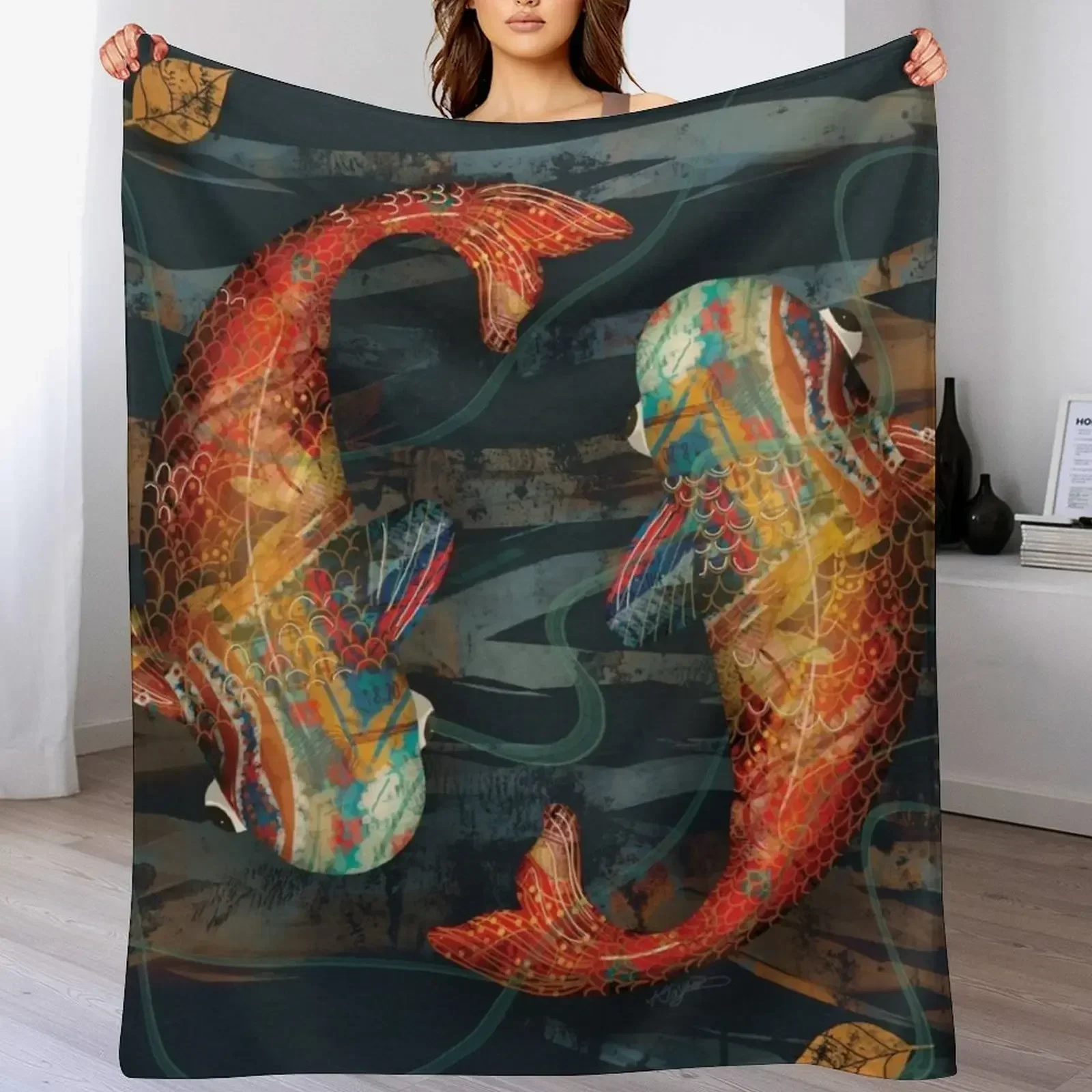 Одеяло Golden Koi винтажные меховые одеяла