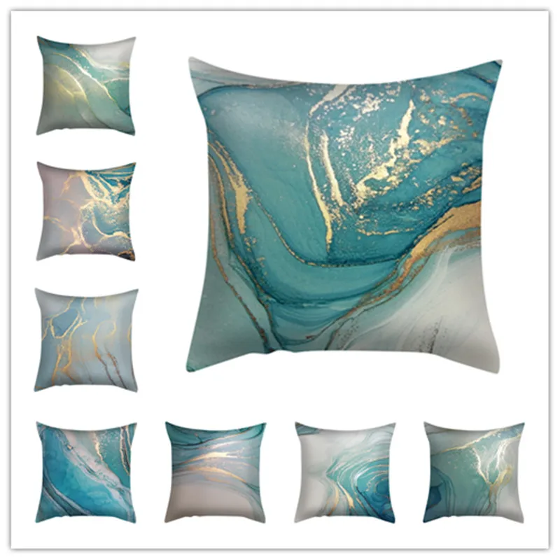 

Marble Texture Pillowcase Living Room Home Sofa Bedroom Pillow Cover Peach Skin Cushion office chair cute pillow chair cushion