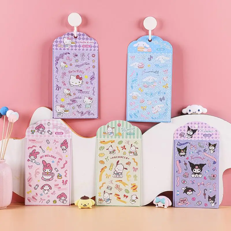 

Kawaii Sanrio Stickers Hand Account Decorative Stickers Children Cartoon Cute Stickers DIY Kitten Cinnamoroll Creative Gifts