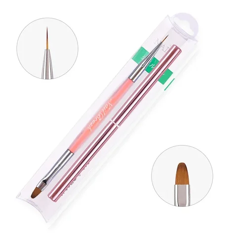 Кисть для ногтей с двойной головкой  Acrylic