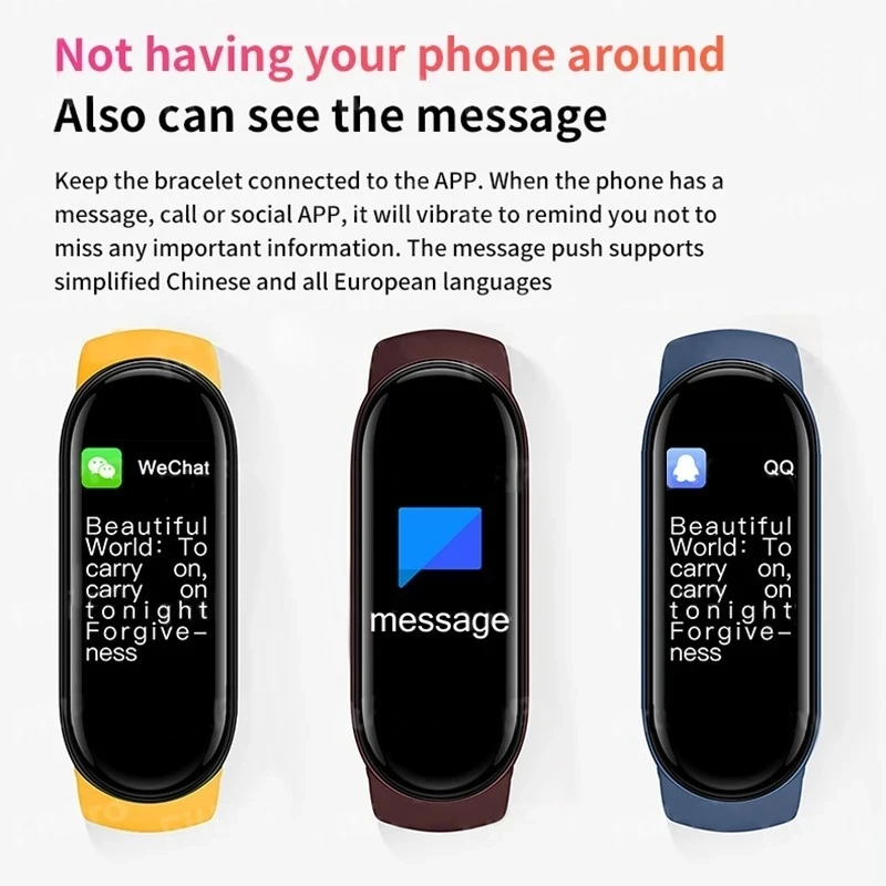 Смарт-часы M6 ремешок 6 для Android mi iphone фитнес-браслет с измерением кровяного