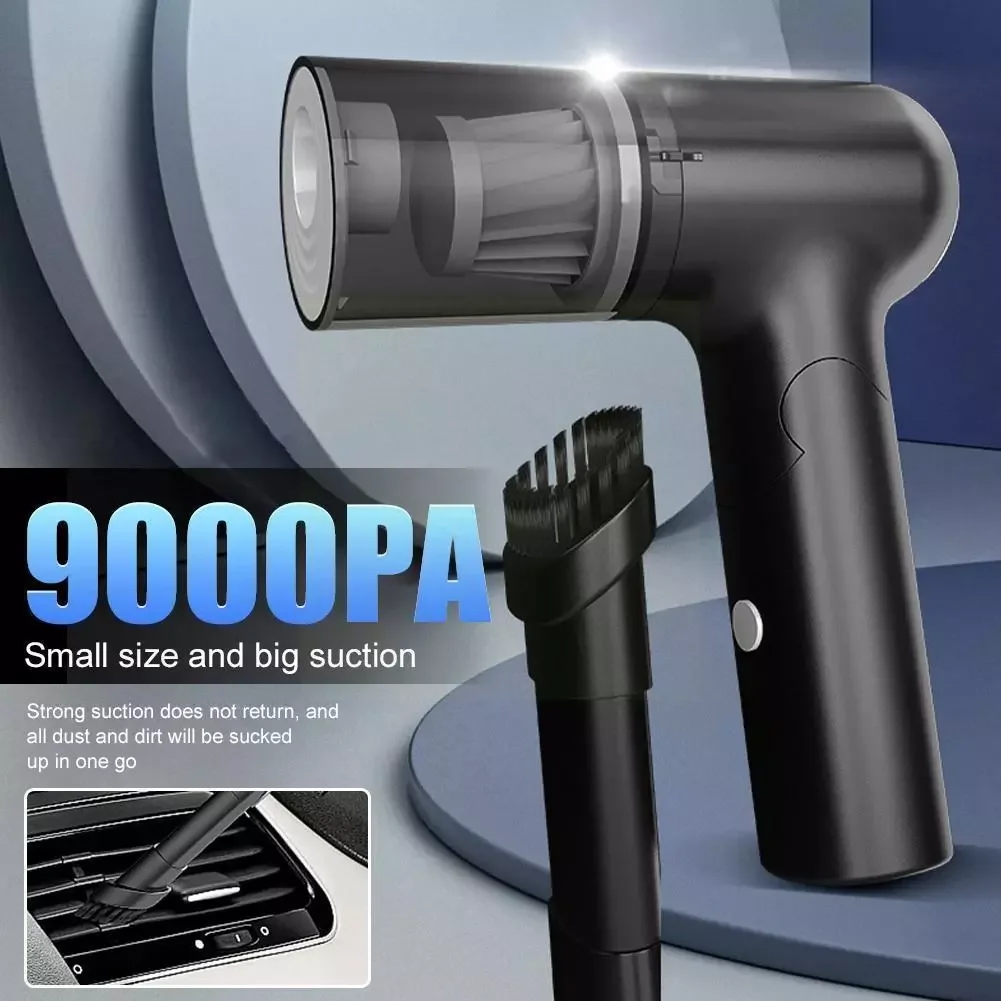 

Mini Wireless Car Vacuum Cleaner Rechargeable 9000Pa 120W and Handheld Wet Appliance Home Cleaner Vacuum Use Dry Foldable A X3H7