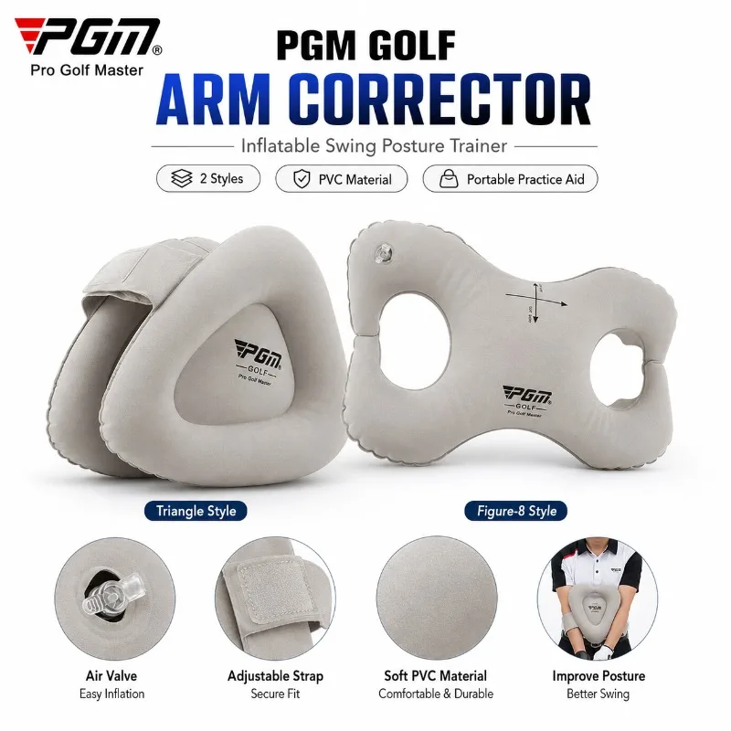 Фото Надувной тренажер для коррекции положения рук PGM Golf Swing Trainer Aid, корректор осанки из ПВХ, инструмент для тренировки положения рук JZQ001 №2