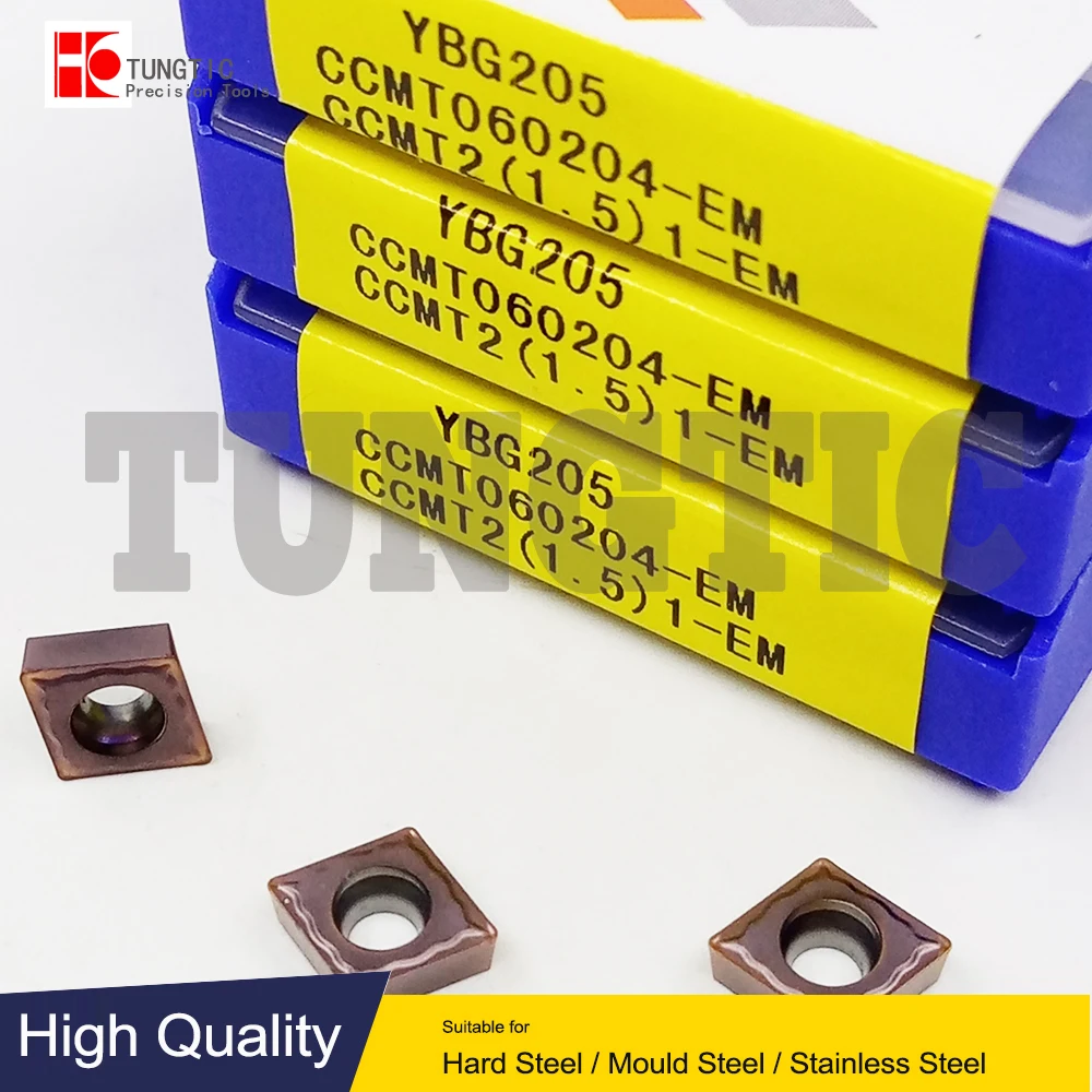 

TUNGTIC CCMT060204-EM Milling Inserts Carbide Cutter For CNC CCMT 060204-EM