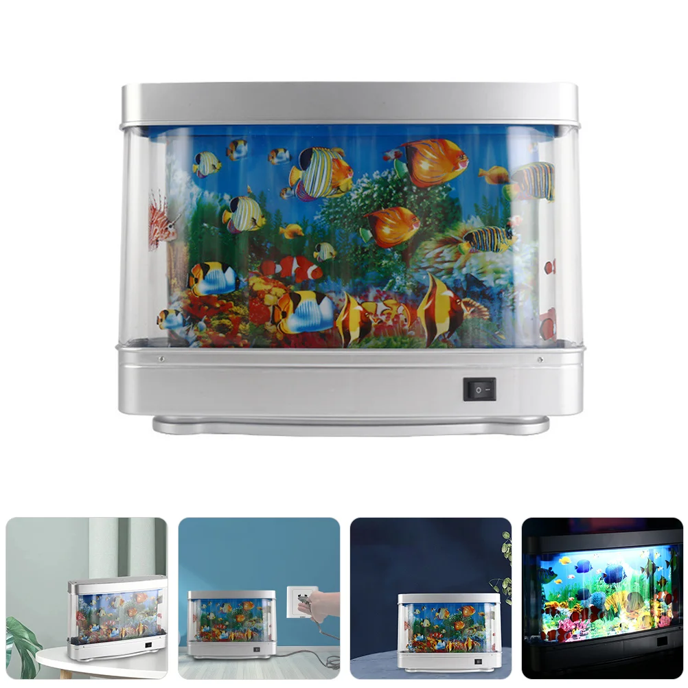 

Decor Artificial Fish Night Light Aquarium Household Tank Moving Ocean Fake Bowl