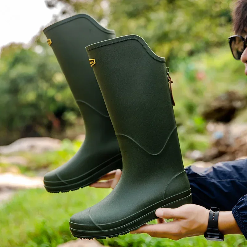 

Водонепроницаемые ботинки для мужчин и женщин, модная обувь на высокой подошве, Нескользящие, для воды, для кухни