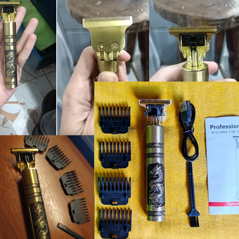 Новая перезаряжаемая USB машинка для стрижки волос T9 Мужская бритва триммер